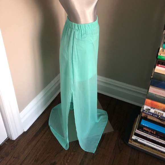 Express Skirts Express Two Layer Sheer Maxi Skirt Poshmark